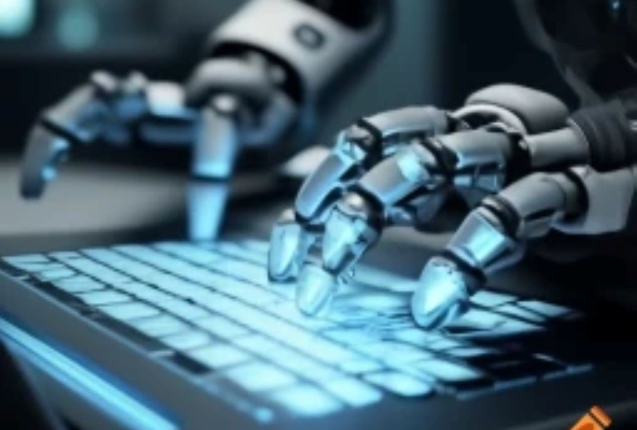 robot hands typing1 robot hands typing1